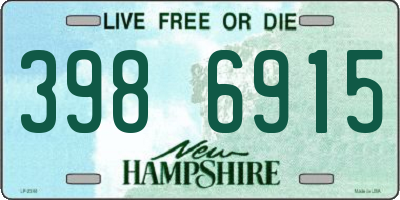 NH license plate 3986915