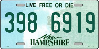 NH license plate 3986919