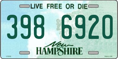 NH license plate 3986920