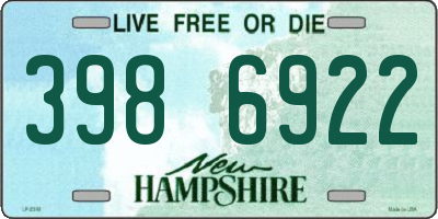 NH license plate 3986922