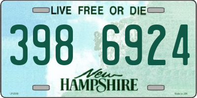 NH license plate 3986924