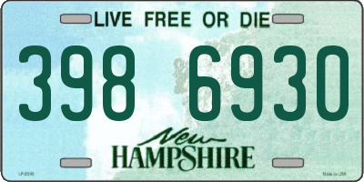 NH license plate 3986930