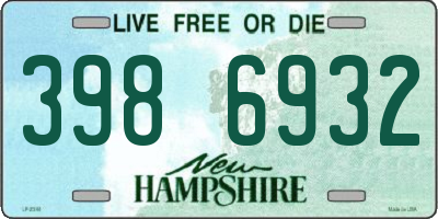 NH license plate 3986932