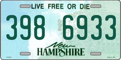 NH license plate 3986933