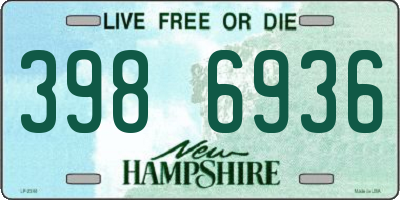 NH license plate 3986936