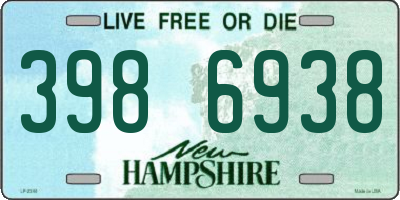 NH license plate 3986938