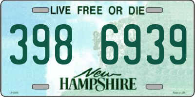 NH license plate 3986939