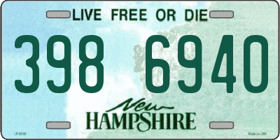 NH license plate 3986940