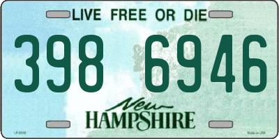 NH license plate 3986946