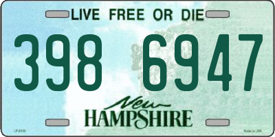 NH license plate 3986947