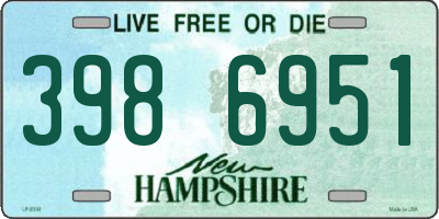 NH license plate 3986951