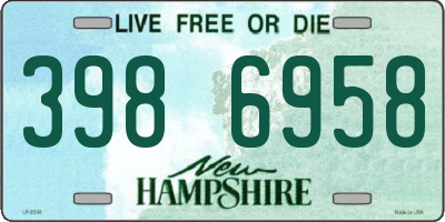 NH license plate 3986958