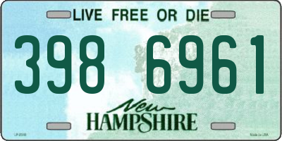 NH license plate 3986961