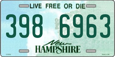 NH license plate 3986963