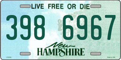 NH license plate 3986967