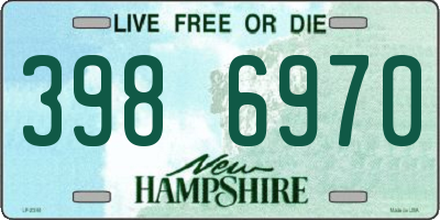 NH license plate 3986970