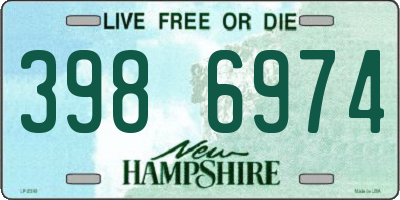 NH license plate 3986974