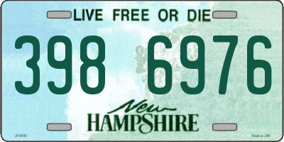 NH license plate 3986976