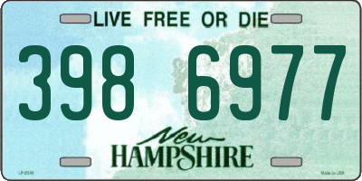 NH license plate 3986977