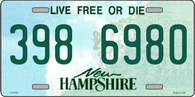 NH license plate 3986980