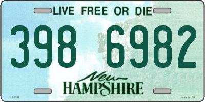 NH license plate 3986982