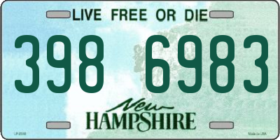 NH license plate 3986983