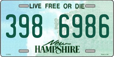 NH license plate 3986986