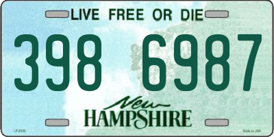 NH license plate 3986987