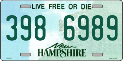 NH license plate 3986989