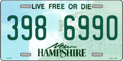 NH license plate 3986990