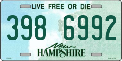 NH license plate 3986992