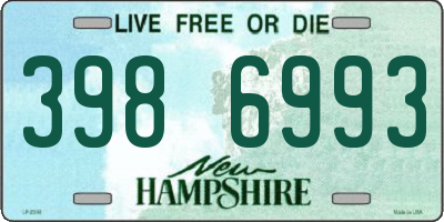 NH license plate 3986993