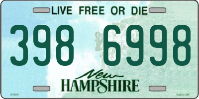 NH license plate 3986998