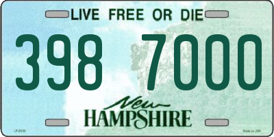 NH license plate 3987000