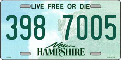 NH license plate 3987005