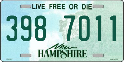 NH license plate 3987011