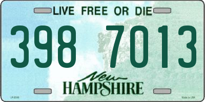 NH license plate 3987013