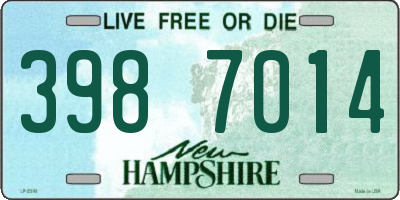 NH license plate 3987014