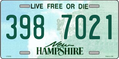 NH license plate 3987021