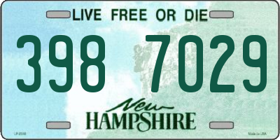 NH license plate 3987029