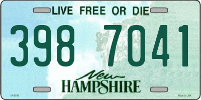 NH license plate 3987041