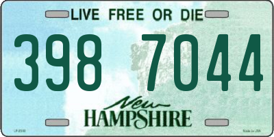 NH license plate 3987044