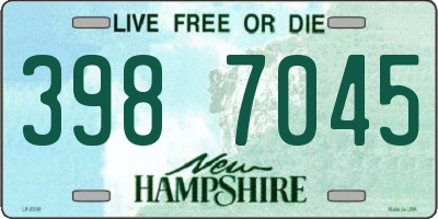 NH license plate 3987045