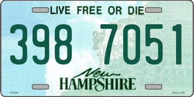 NH license plate 3987051