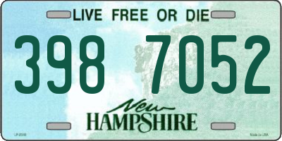 NH license plate 3987052