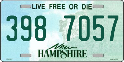 NH license plate 3987057