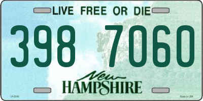 NH license plate 3987060