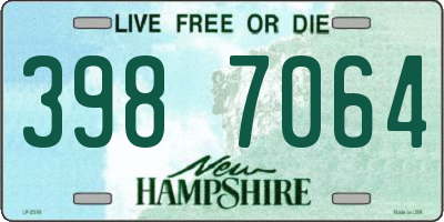 NH license plate 3987064