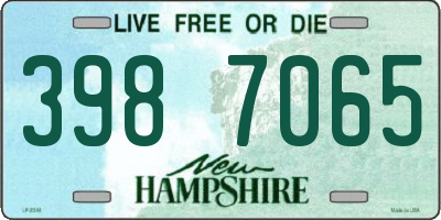 NH license plate 3987065