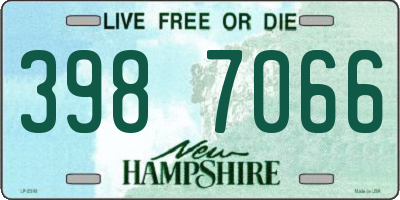 NH license plate 3987066